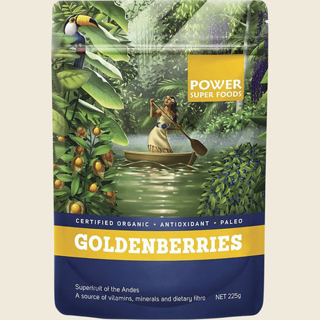 Power Super Foods Certified Organic Goldenberries 225g front
