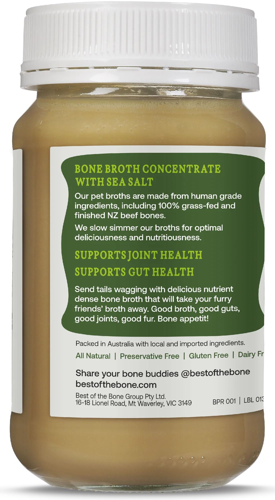 Best of the Bone Bone Buddies Pet Bone Broth Beef Concentrate 375g