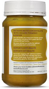Best of the Bone Bone Buddies Pet Bone Broth Beef Concentrate with Organic Turmeric-Ginger 375g