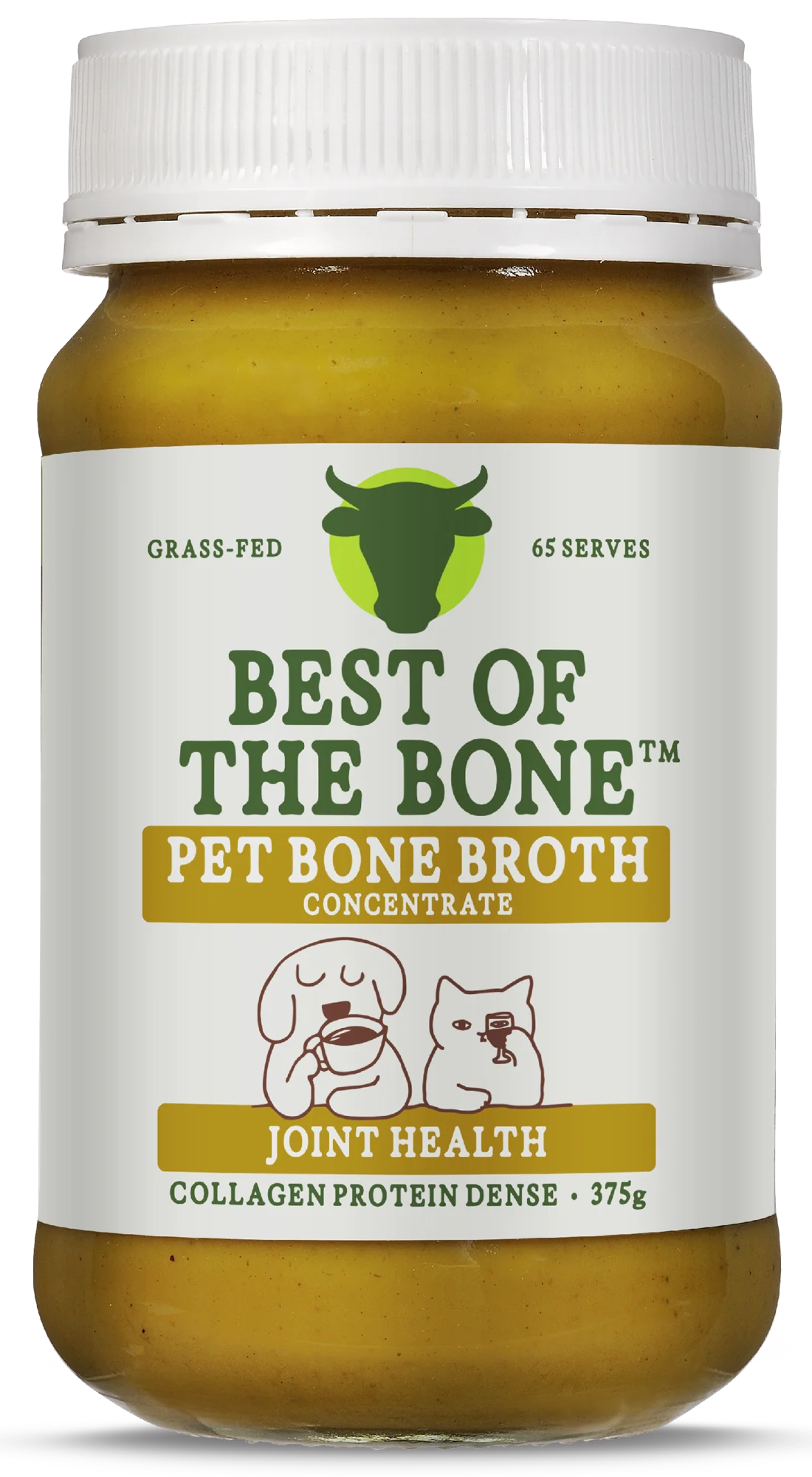 Best of the Bone Bone Buddies Pet Bone Broth Beef Concentrate with Organic Turmeric-Ginger 375g