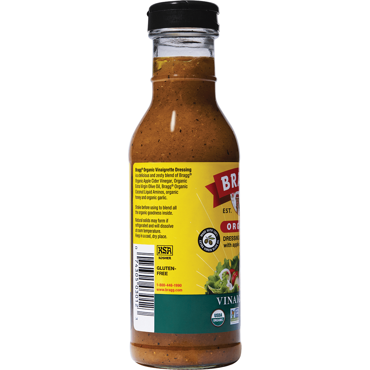 Bragg Healthy Salad Dressing Vinaigrette 354ml left side view