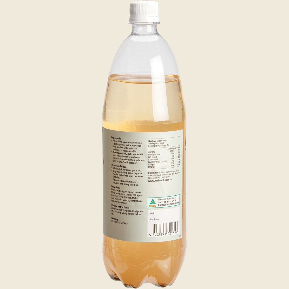 NTS Health Bio-Bubble Gluten Free Probiotic 1.25L back