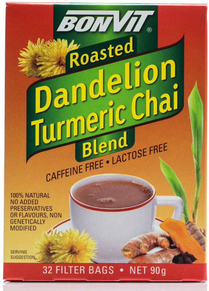 Bonvit Dandelion Turmeric Chai Blend Gluten Free 32 Filter Bags