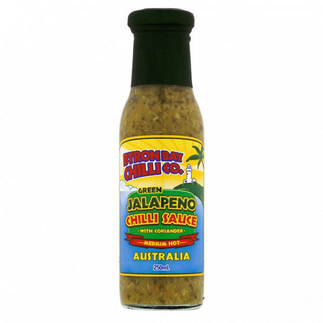 Byron Bay Chilli Green Jalapeno Sauce 250ml Front