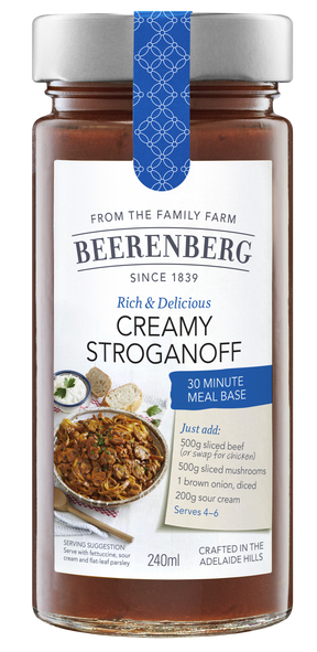 Beerenberg Creamy Stroganoff 30 Minute Meal Base 240ml front