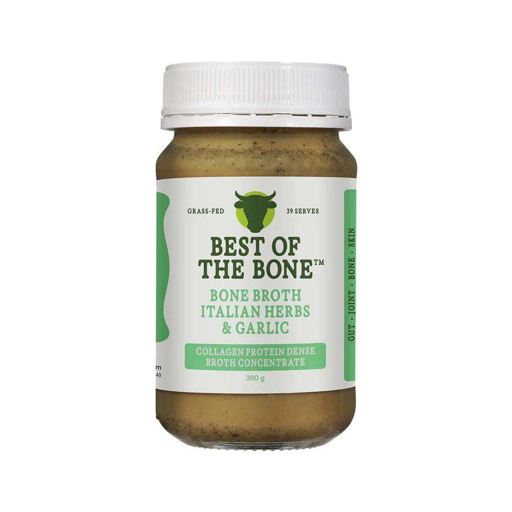 Best Of The Bone - Organic Italian Herbs & Garlic Bone Broth Superfood  390g