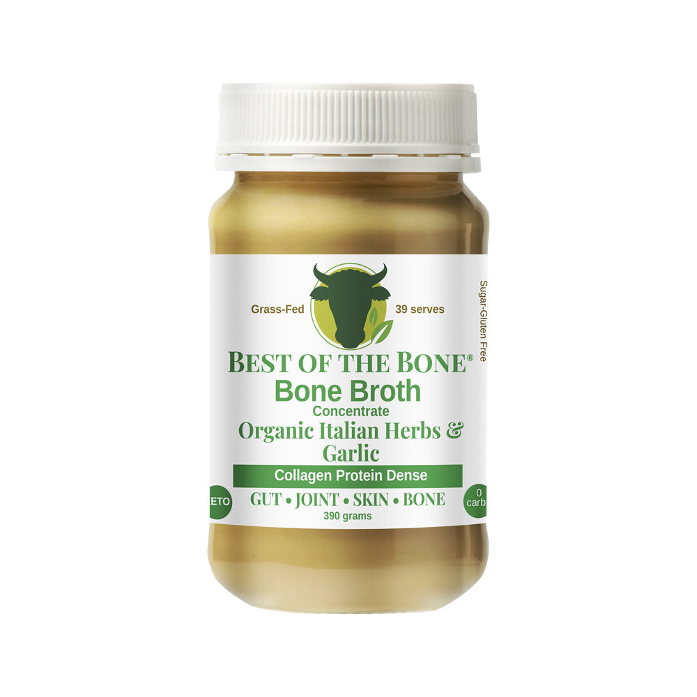 Best Of The Bone - Organic Italian Herbs & Garlic Bone Broth Superfood  390g