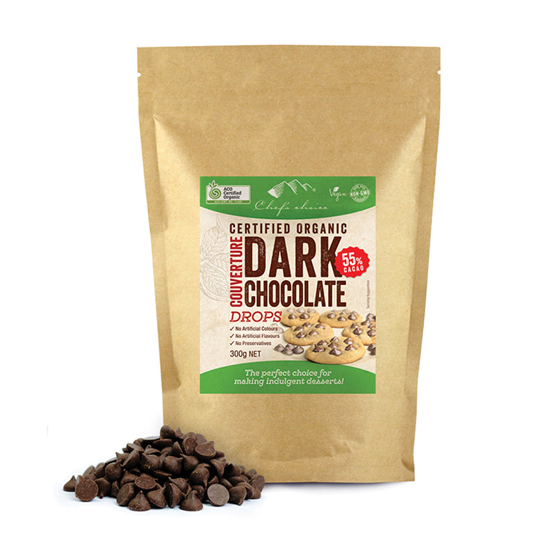 Chef's Choice Organic Dark Chocolate Drops (55%) 300g