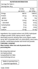 Chief Nutrition Collagen Protein Bar - Cashew Shortbread 45g (12 bars)