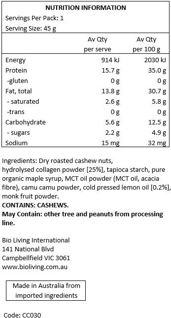 Chief Nutrition Collagen Protein Bar - Lemon Tart 45g (12 bars)