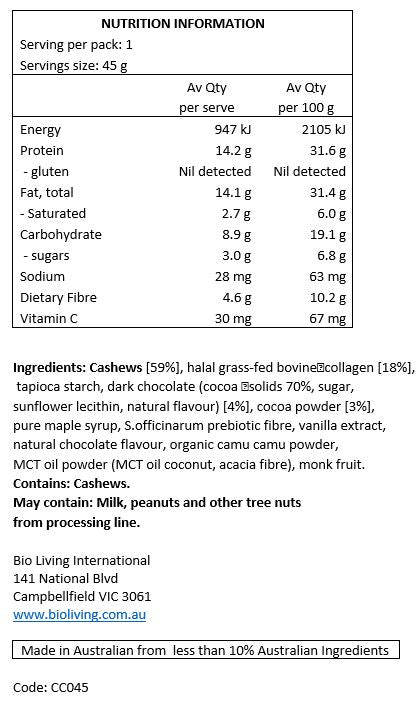 Chief Nutrition Collagen Protein Bar - Double Choc 45g (12 bars)