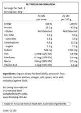 Chief Nutrition Grass Fed Beef Bar - Beef & Chilli 40g (12 bars)