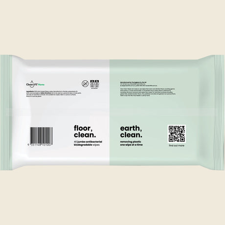 CleanLIFE Floor Clean Wipes 40pk back