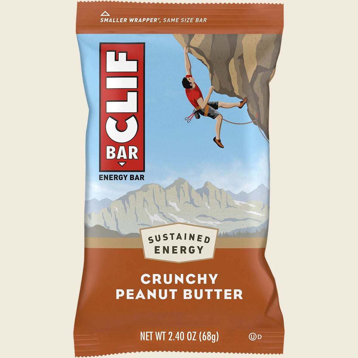 CLEARANCE - Clif Energy Bar Crunchy Peanut Butter 68g Single Bar Front