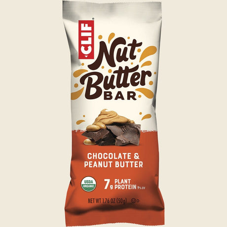 CLEARANCE - Clif Nut Butter Bar Chocolate & Peanut Butter 50g Single Bar Front