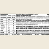 Clif Bloks Energy Chews Mountain Berry 60g Pack of 18 Nutritional Information