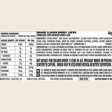Clif Bloks Energy Chews Orange 25Mg Caffeine 60g Pack of 18 Nutritional Information