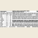 Clif Bloks Energy Chews Tropical Punch 25Mg Caffeine 60g Pack of 18 Nutritional Information