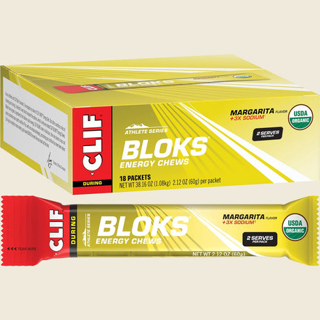 Clif Bloks Energy Chews Margarita 150Mg Sodium 60g Pack of 18 Front