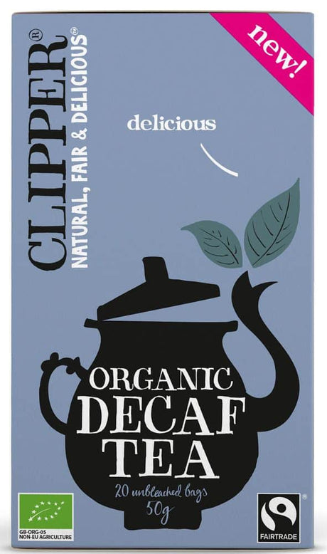 Clipper Organic Black Decaf Tea  x 20 Tea Bags Front