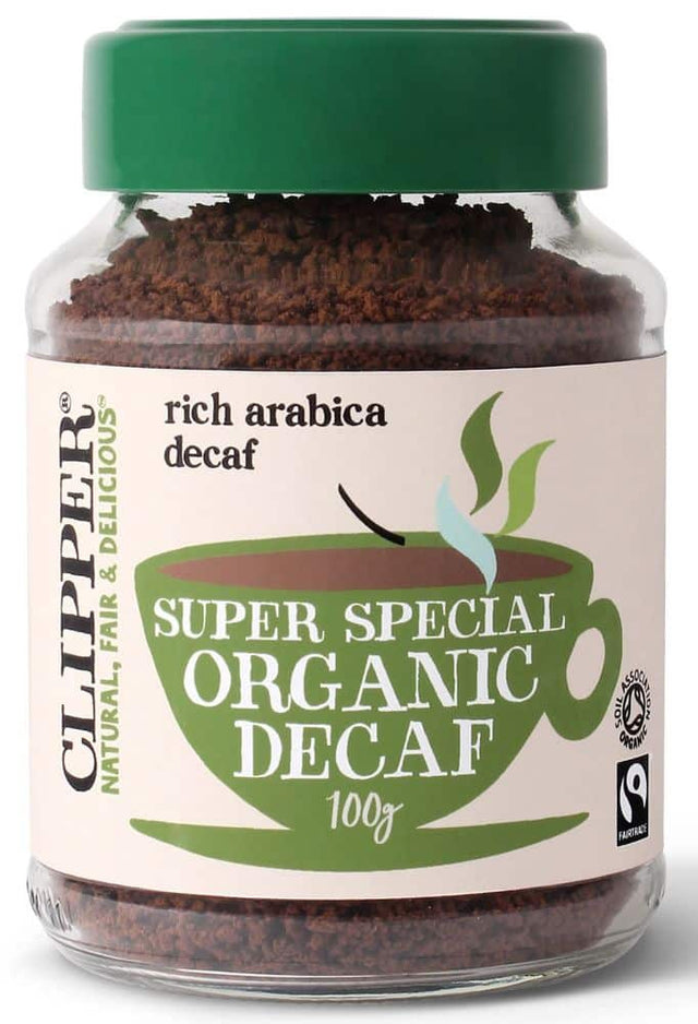 Clipper Decaf Organic Instant Coffee 100g Front