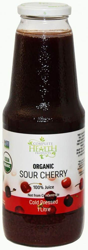 Complete Health Products Organic Sour Cherry 100% Juice 1L Front