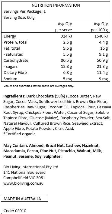 Crumble Charms Raspberry Love Wheel 60g x 8 Nutritional Information