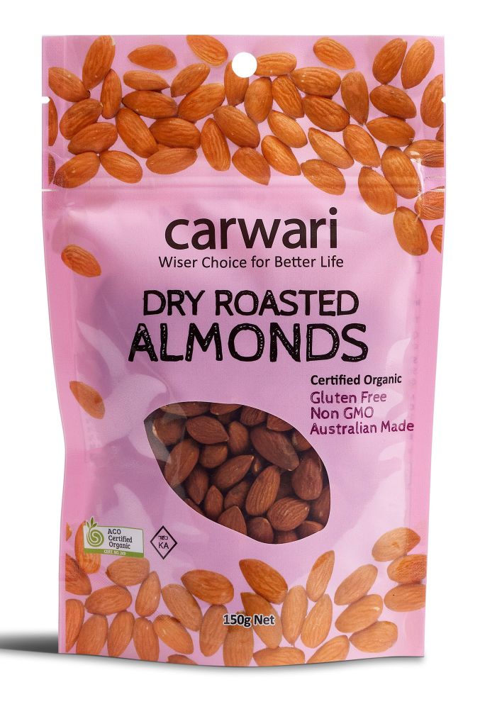 Carwari Organic Dry Roasted Almonds 150g