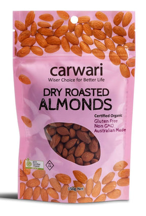 Carwari Organic Dry Roasted Almonds 150g