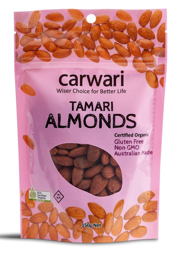 Carwari Organic Almonds Tamari 150g