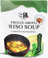 Gozen by Carwari Miso Soup  Freeze Dried (Cabbage & Komatsuna) 4-pack