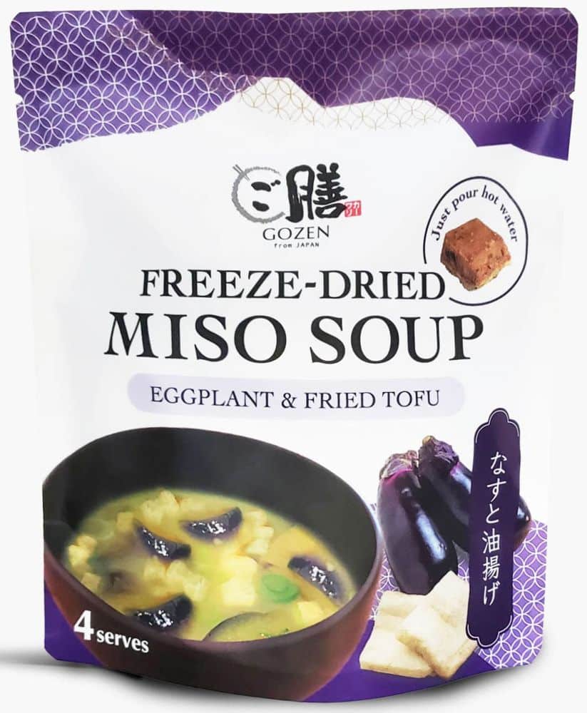 Gozen by Carwari Miso Soup Freeze Dried (Eggplant & Fried Tofu)  4-pack