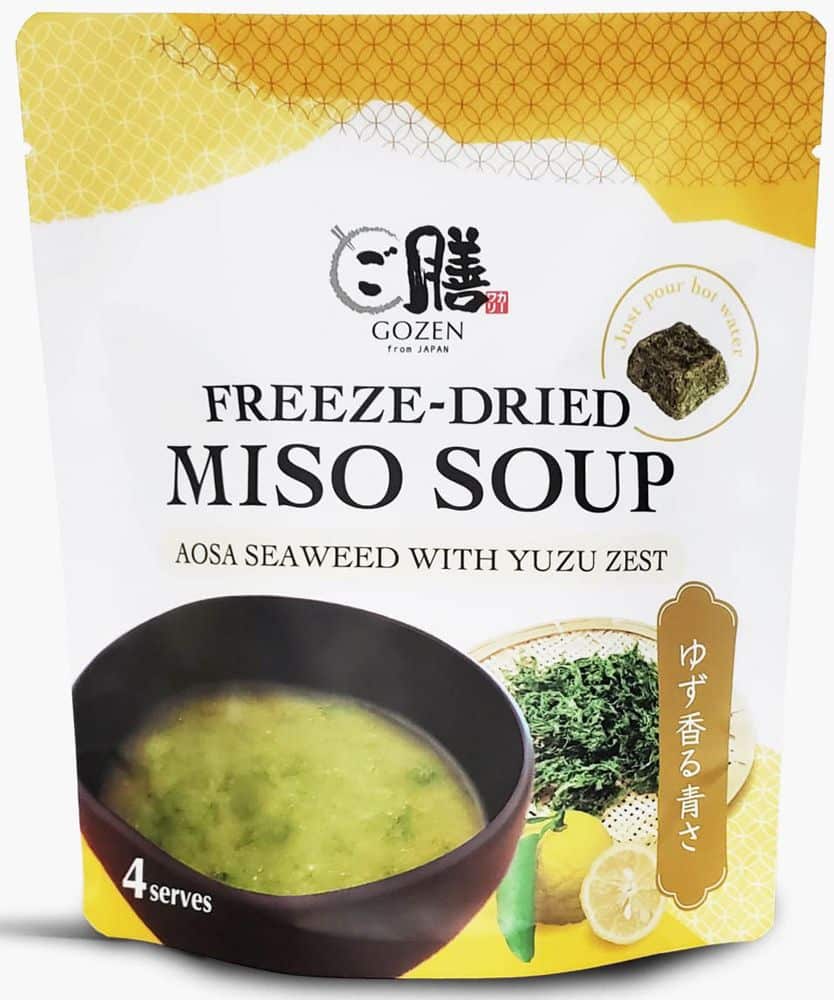 Gozen by Carwari Miso Soup Freeze Dried (Seaweed & Yuzu Zest) 4-pack