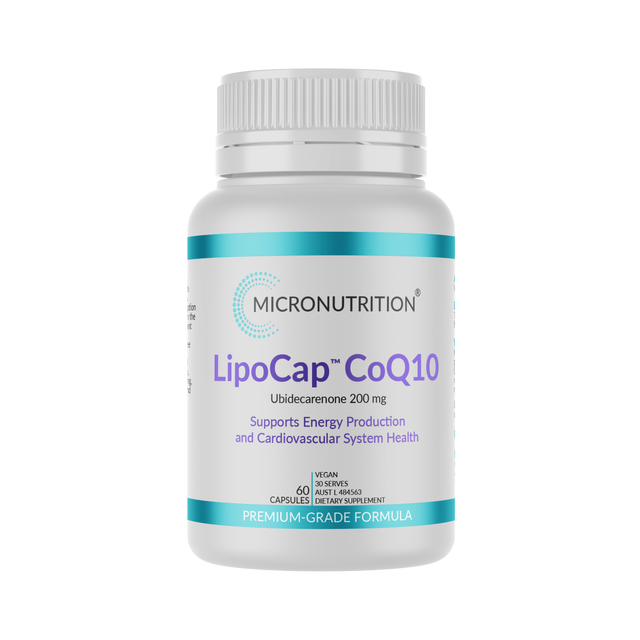 Micronutrition LipoCap CoQ10 60 Vege Caps Front