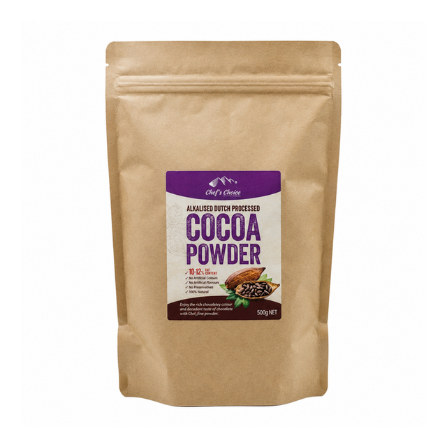 Chef's Choice Alkalised Dutch Processed Cocoa Powder 500g front