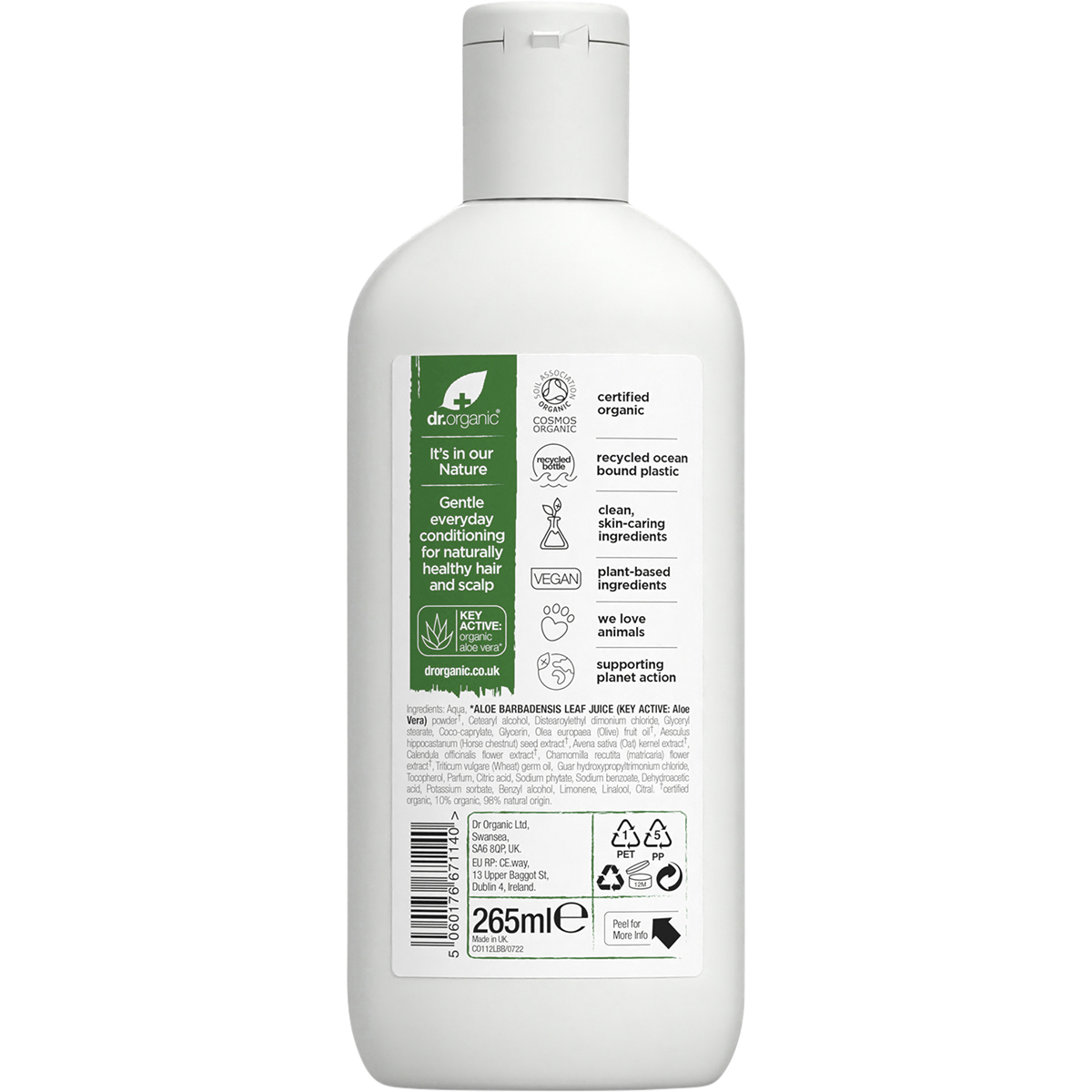 Dr Organic Conditioner Aloe Vera 265ml back
