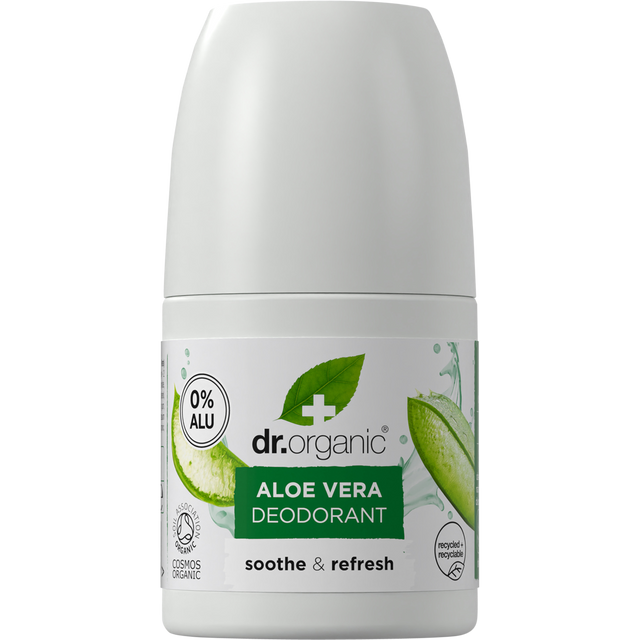 Dr Organic Roll-On Deodorant Aloe Vera 50ml front