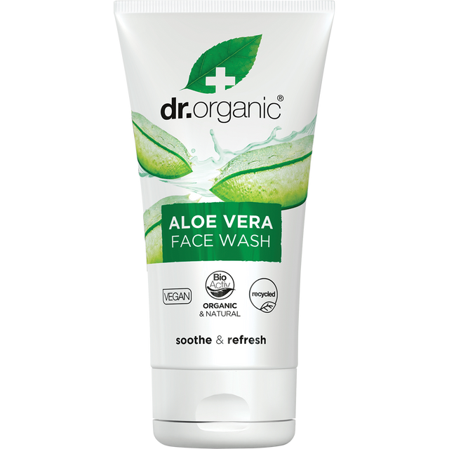 Dr Organic Face Wash Aloe Vera 150ml front
