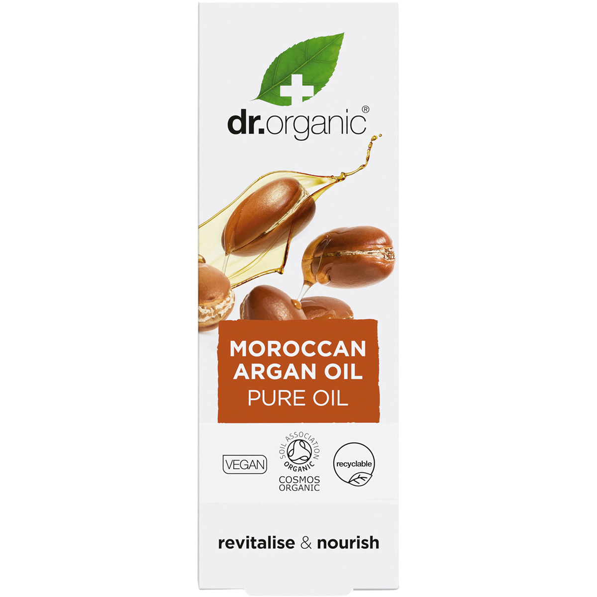 Dr Organic Certified Organic Pure Oil Organic Moroccan Argan Oil 50ml box view