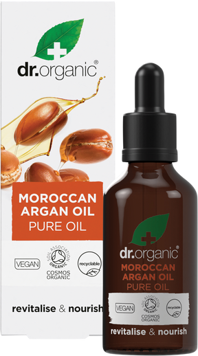 Dr Organic Pure Oil Moroccan Argan Oil 50ml product and carton