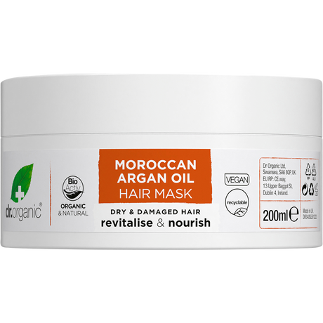 Dr Organic Hair Mask Moroccan Argan Oil 200ml front