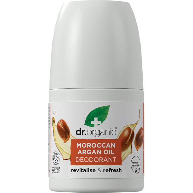 Dr Organic Roll-On Deodorant Moroccan Argan Oil 50ml front