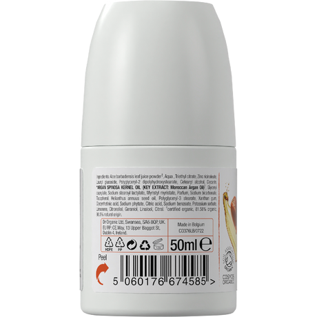 Dr Organic Roll-On Deodorant Moroccan Argan Oil 50ml back
