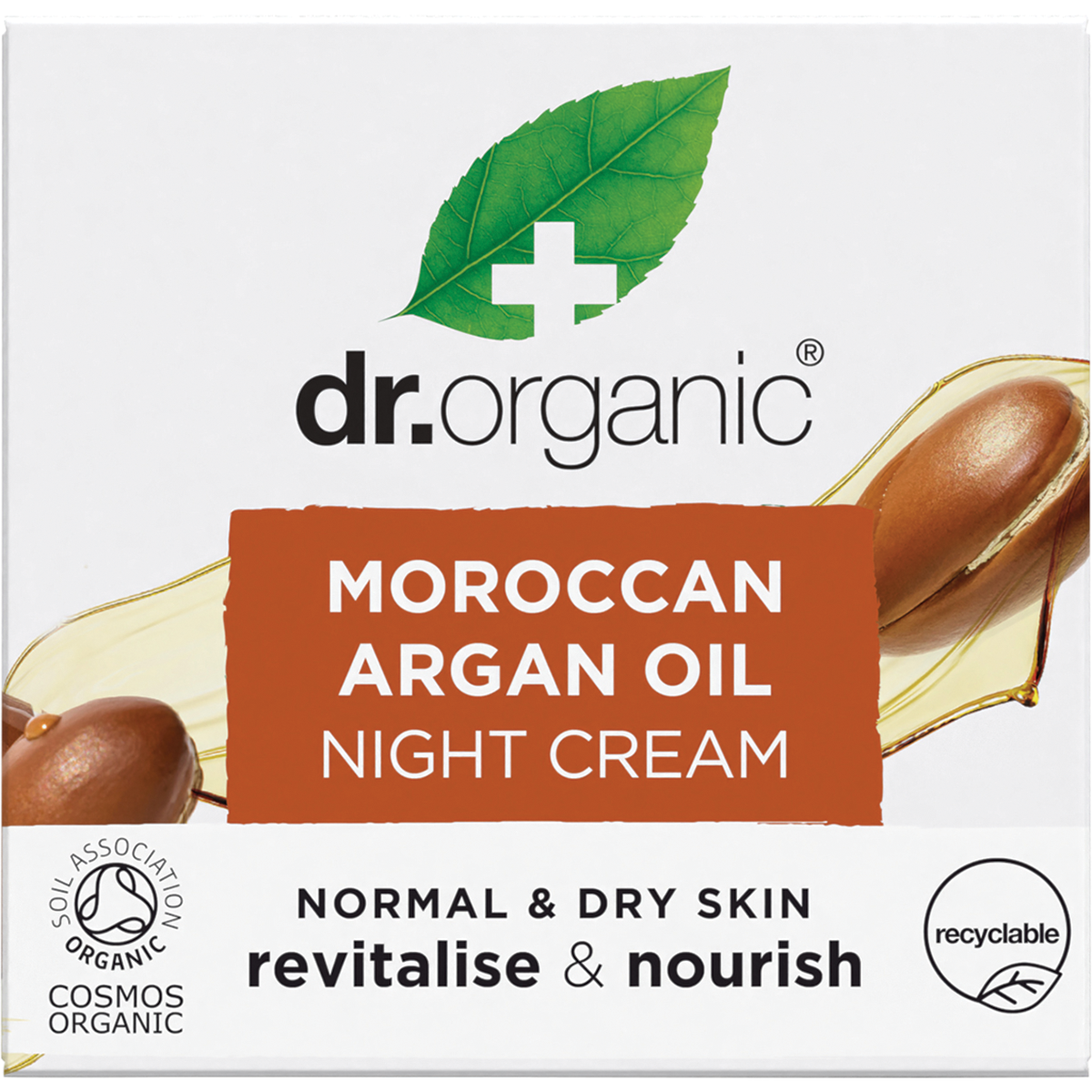 Dr Organic Night Cream Moroccan Argan Oil 50ml carton