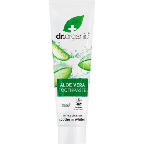 Dr Organic Toothpaste Aloe Vera 100ml front