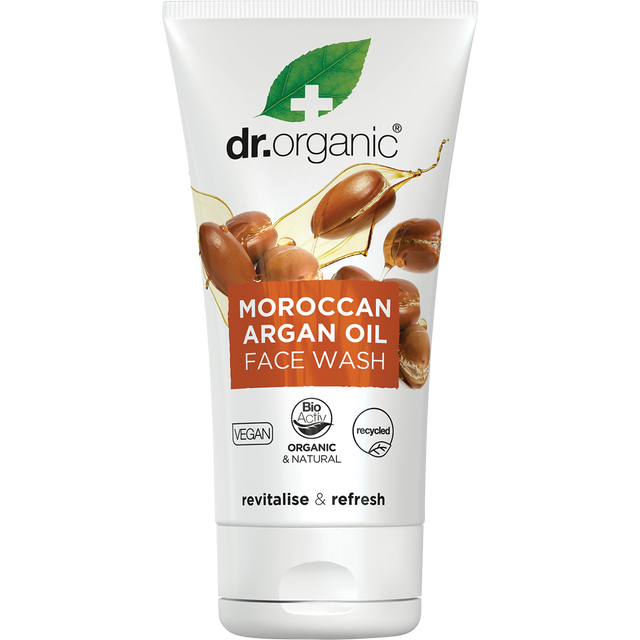 Dr Organic Face Wash Moroccan Argan Oil 150ml front