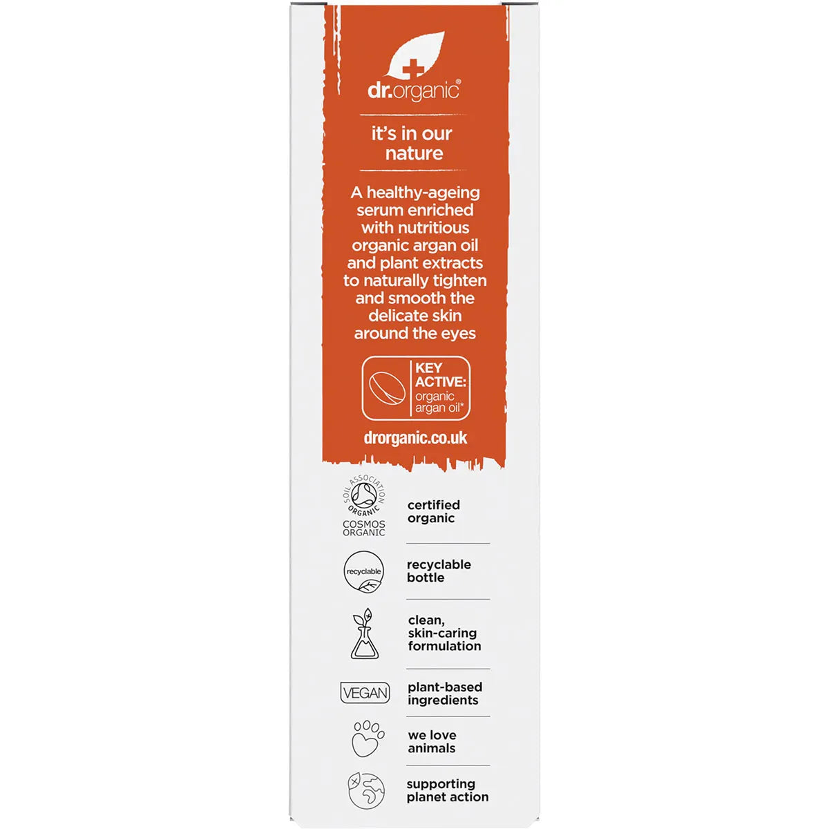 Dr Organic Eye Serum Tightening Organic Moroccan Argan Oil 30ml