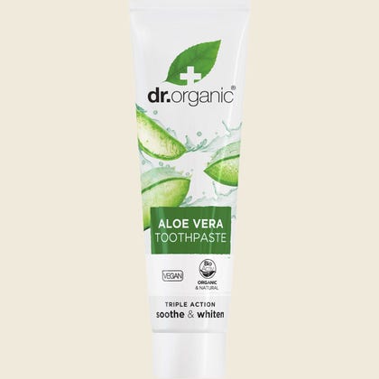 Dr Organic Aloe Vera Toothpaste 100ml tube front