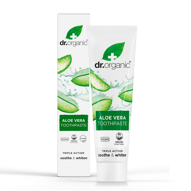 Dr Organic Organic & Natural Toothpaste Whitening Organic Aloe Vera 100ml