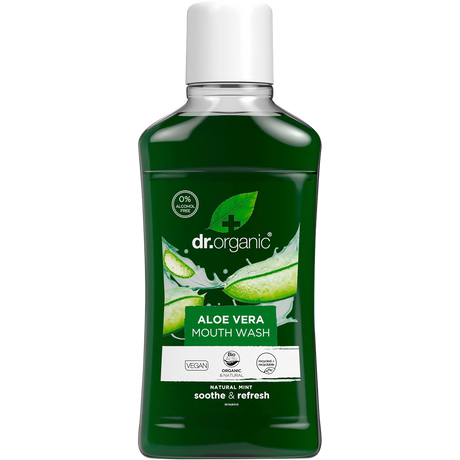 Dr Organic Mouthwash Aloe Vera 500ml front